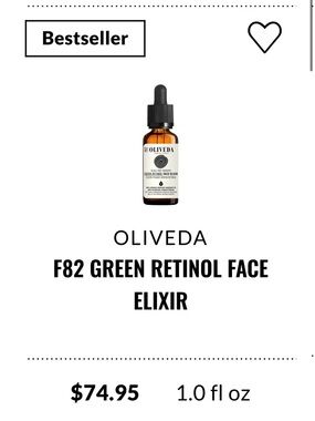 Unopened Oliveda F82 Green Retinol Face Elixir